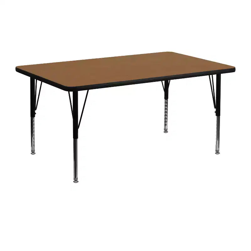 Table d'activités préscolaire réglable en stratifié rectangulaire
