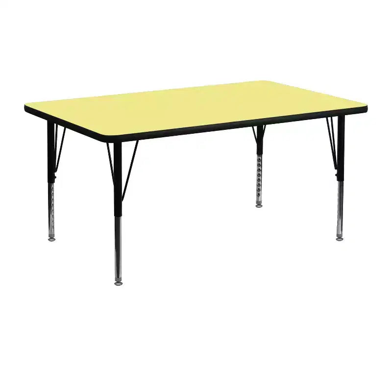 Table d'activités préscolaire réglable en stratifié rectangulaire