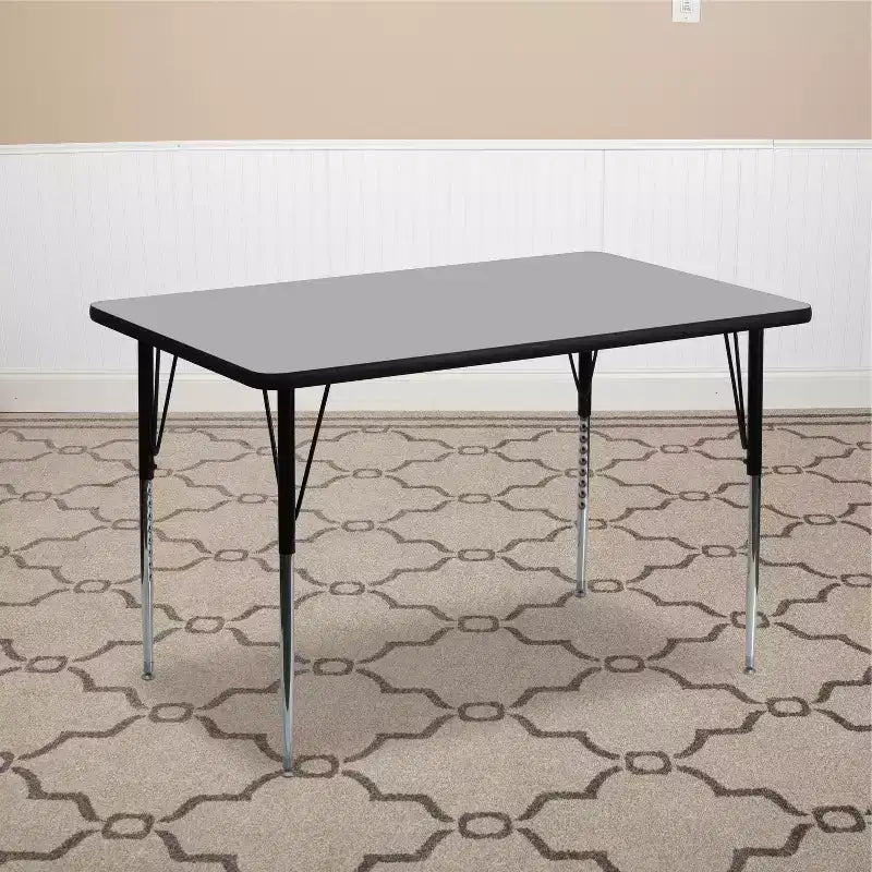 Table d'activités réglable à plateau rectangulaire en stratifié