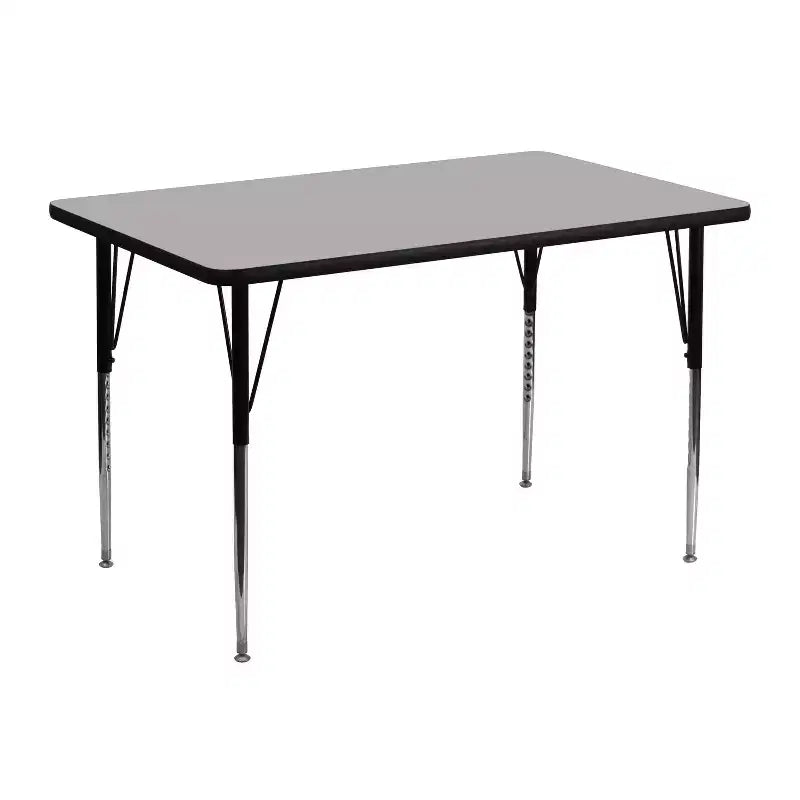 Table d'activités réglable à plateau rectangulaire en stratifié