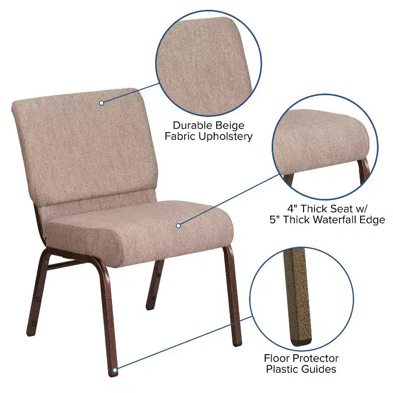 Chaise empilable pour église/réception