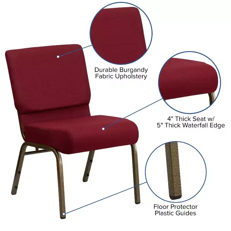 Chaise empilable pour église/réception