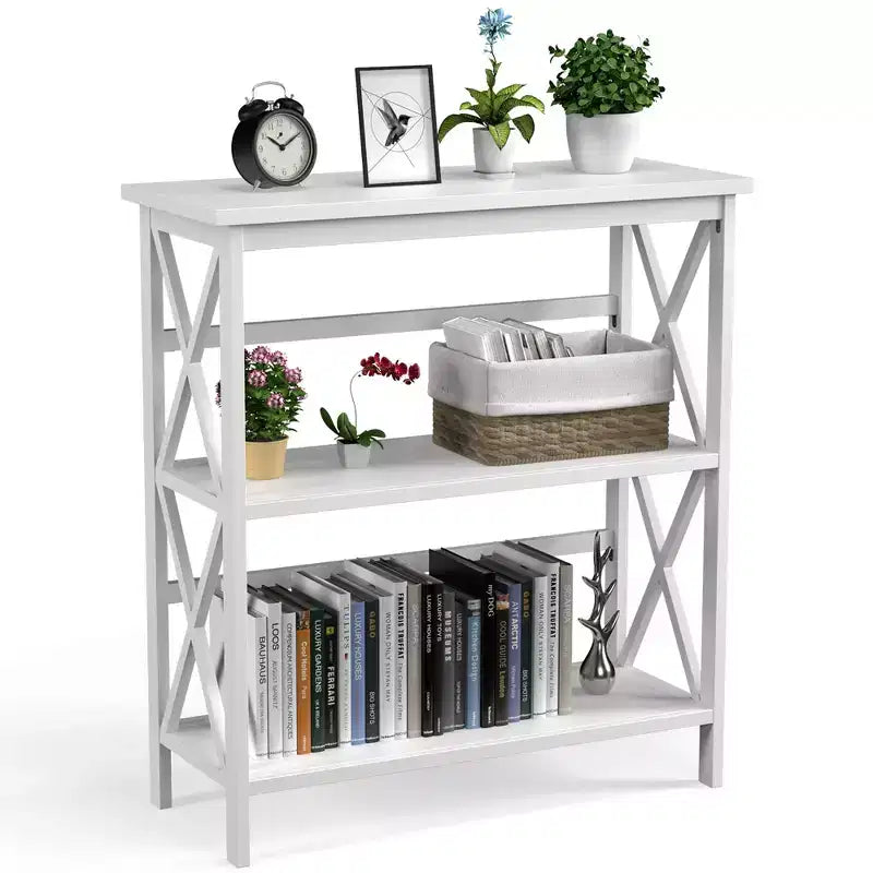 Bibliothèque étagère ouverte en bois