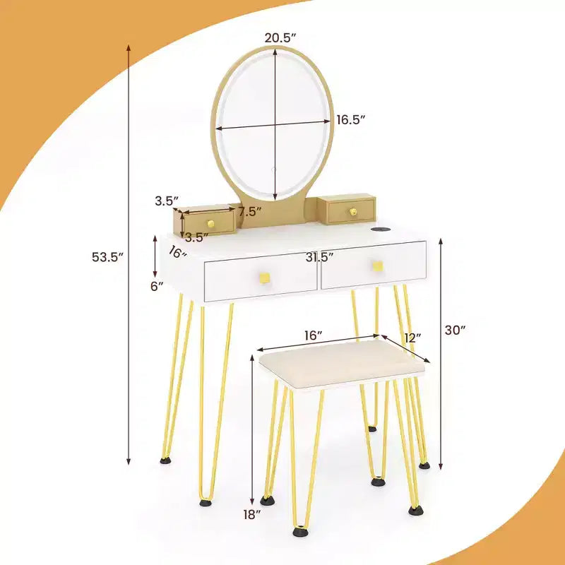 Tabouret coussin de coiffeuse de style industriel