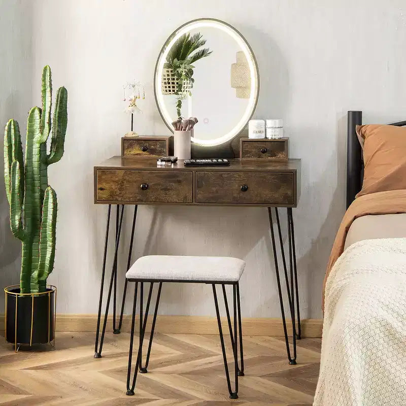 Tabouret coussin de coiffeuse de style industriel