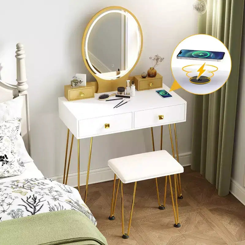 Tabouret coussin de coiffeuse de style industriel