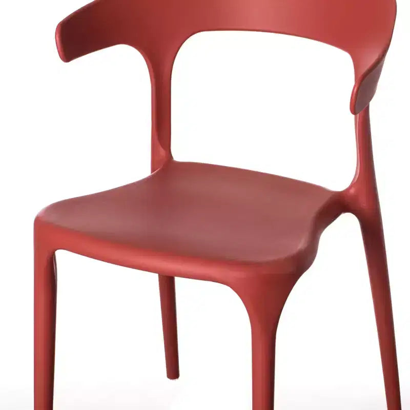 Chaise de salle à manger d'extérieur moderne en plastique