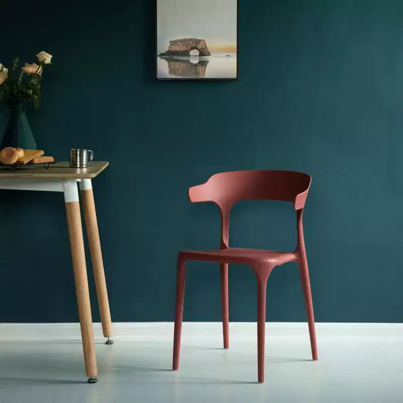 Chaise de salle à manger d'extérieur moderne en plastique