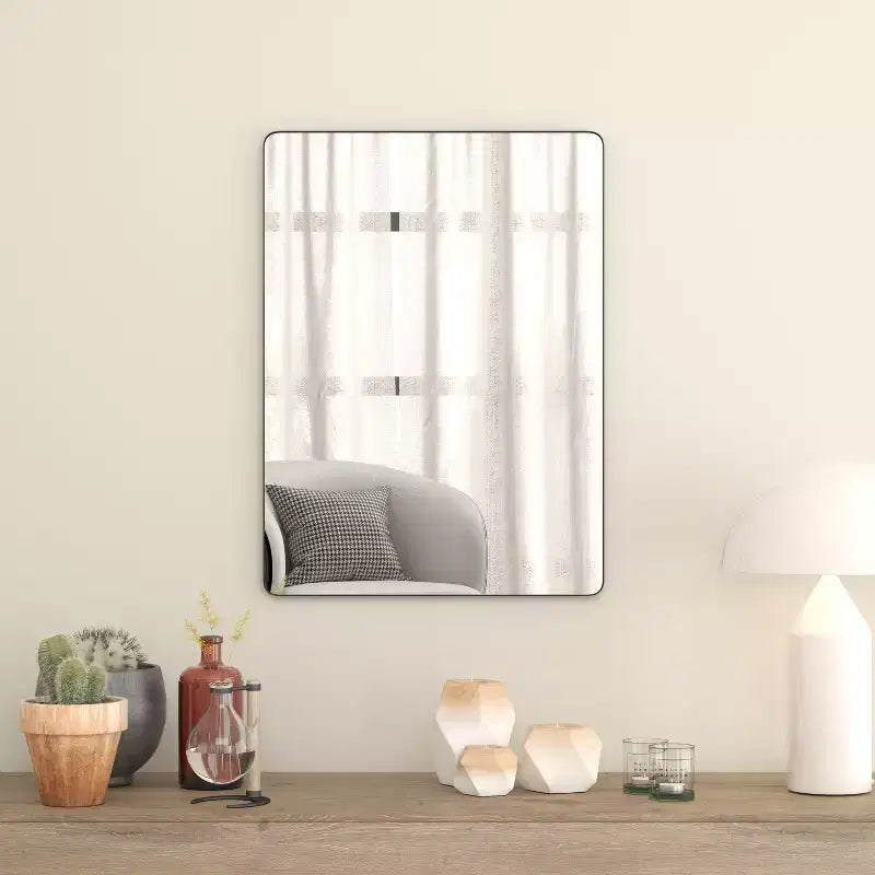 Miroir mural décoratif en métal thermolaqué