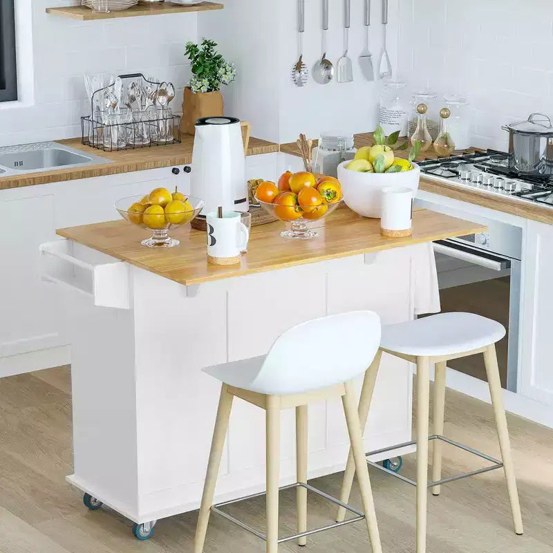 Desserte de rangement pour îlot de cuisine mobile