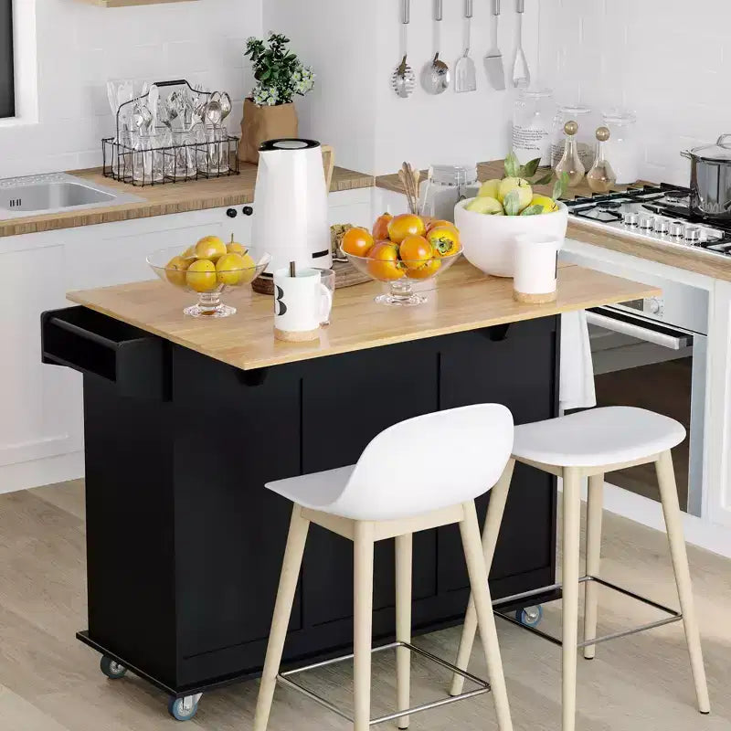 Desserte de rangement pour îlot de cuisine mobile