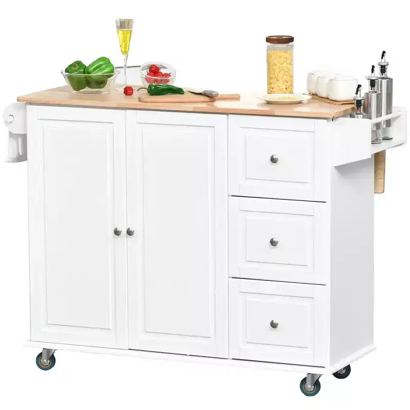 Desserte de rangement pour îlot de cuisine mobile
