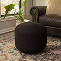 Coussin/Repose-pieds réversible tricoté avec poches