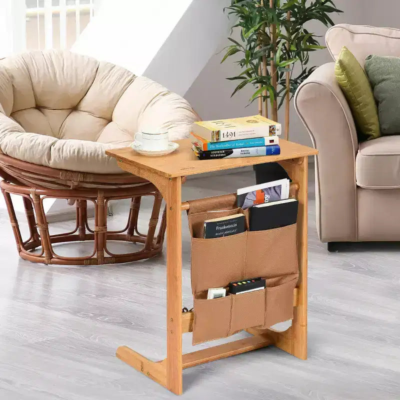 Table d'appoint pour ordinateur portable/café/snack/table de chevet (avec sac de rangement)