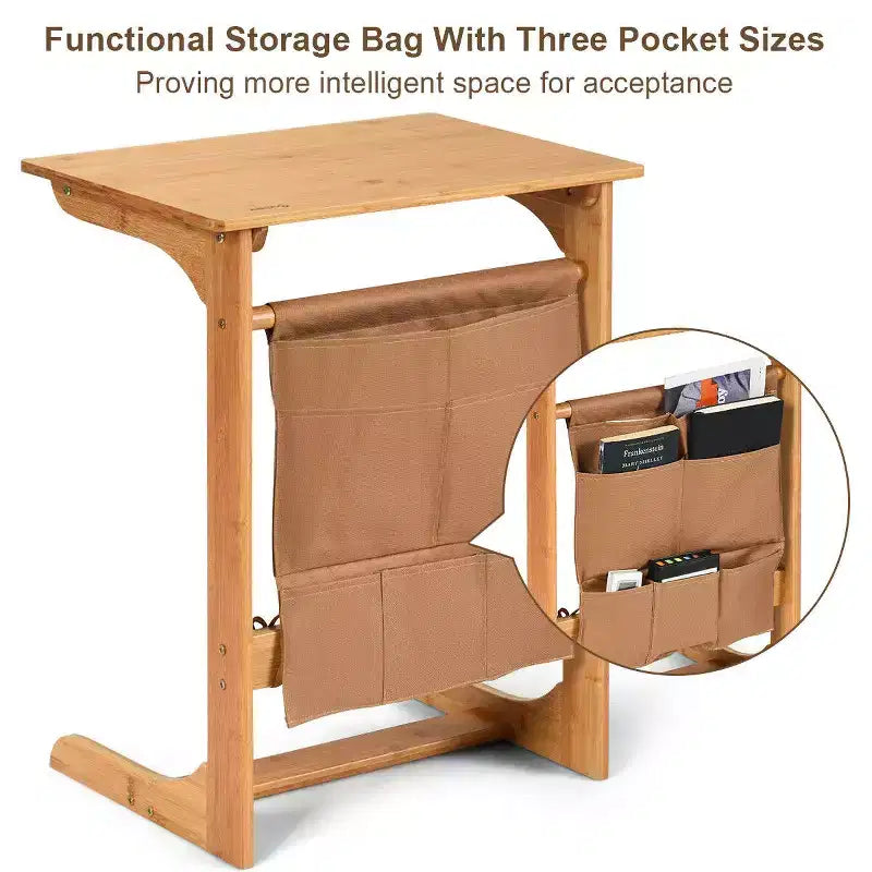 Table d'appoint pour ordinateur portable/café/snack/table de chevet (avec sac de rangement)