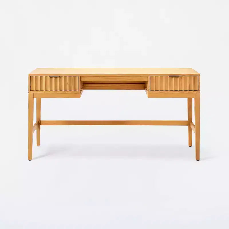 Bureau en bois en éventail
