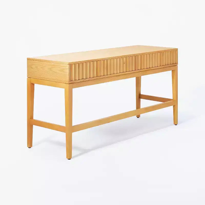 Bureau en bois en éventail