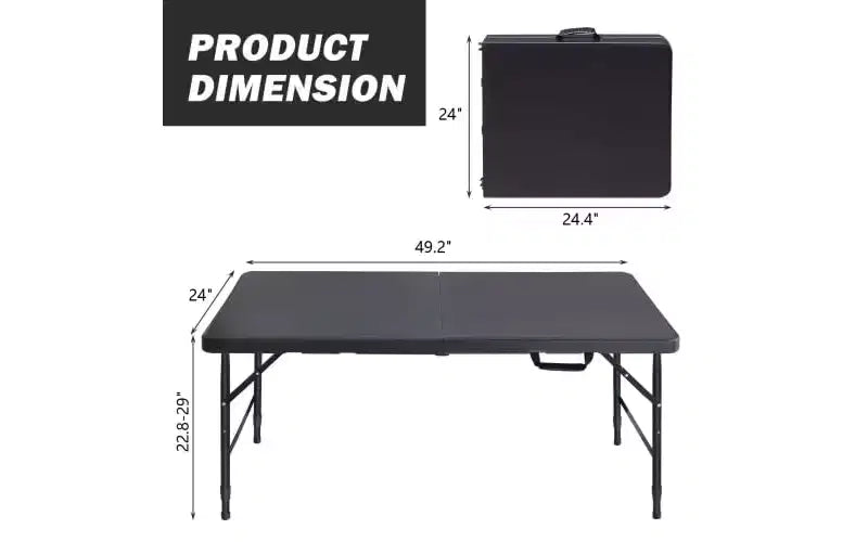 Table pliante, table portable en plastique