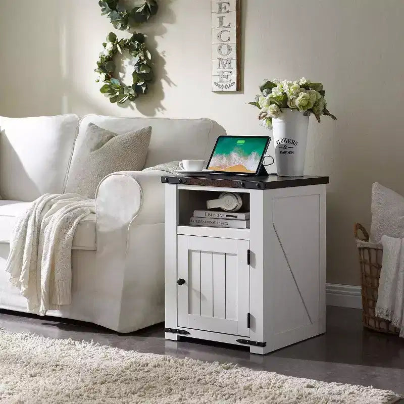 Table de chevet avec station de recharge