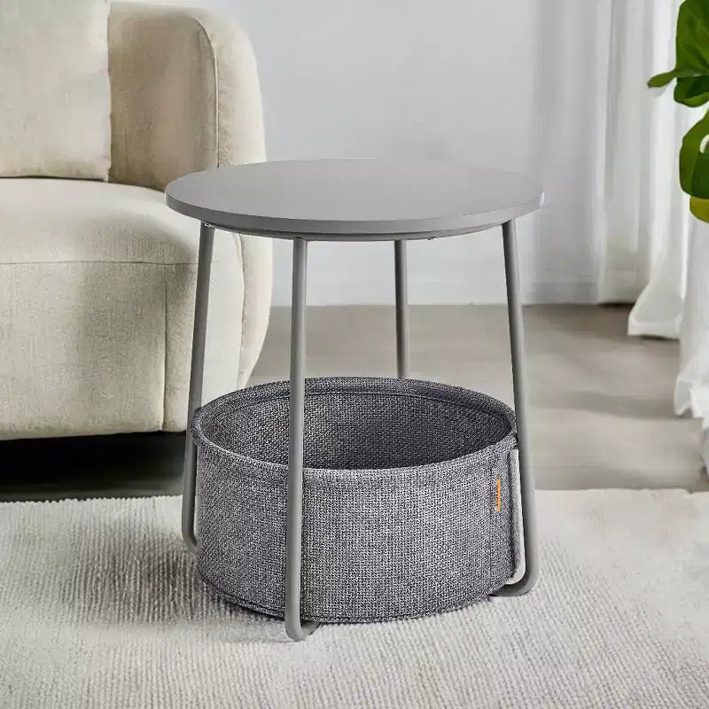 Table d'appoint ronde avec rangement