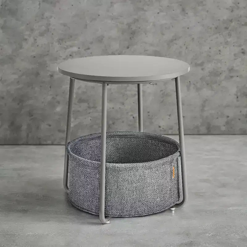 Table d'appoint ronde avec rangement